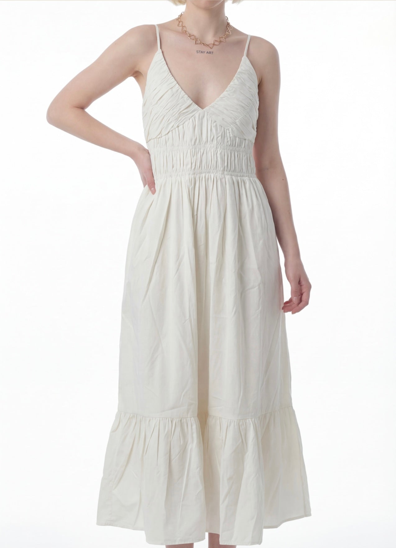 Elysia Smocked Midi Dress