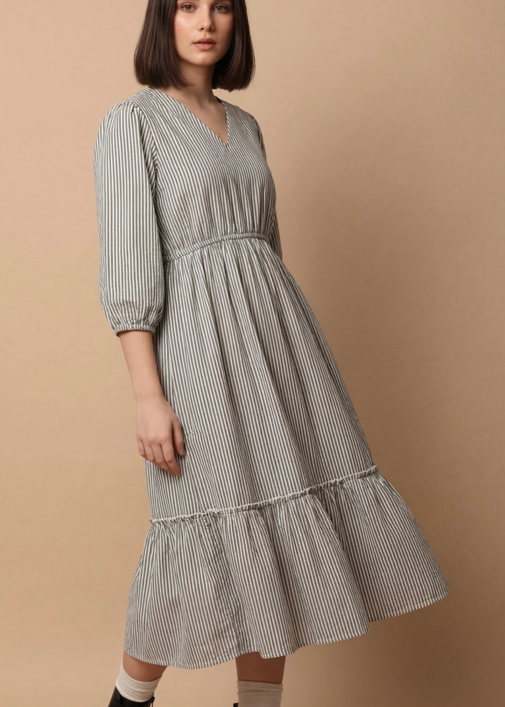 Everyday Stripe Midi Dress