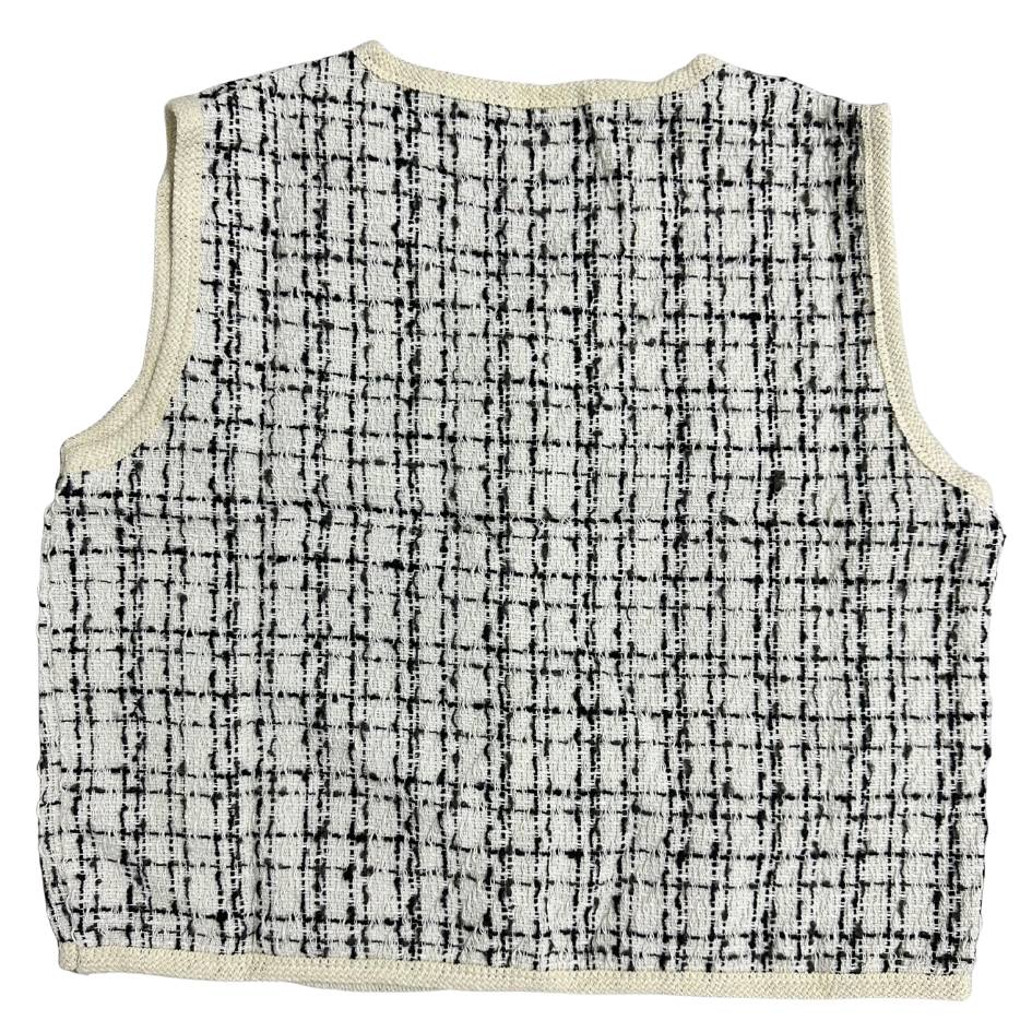 Tweed Vest - cardigan