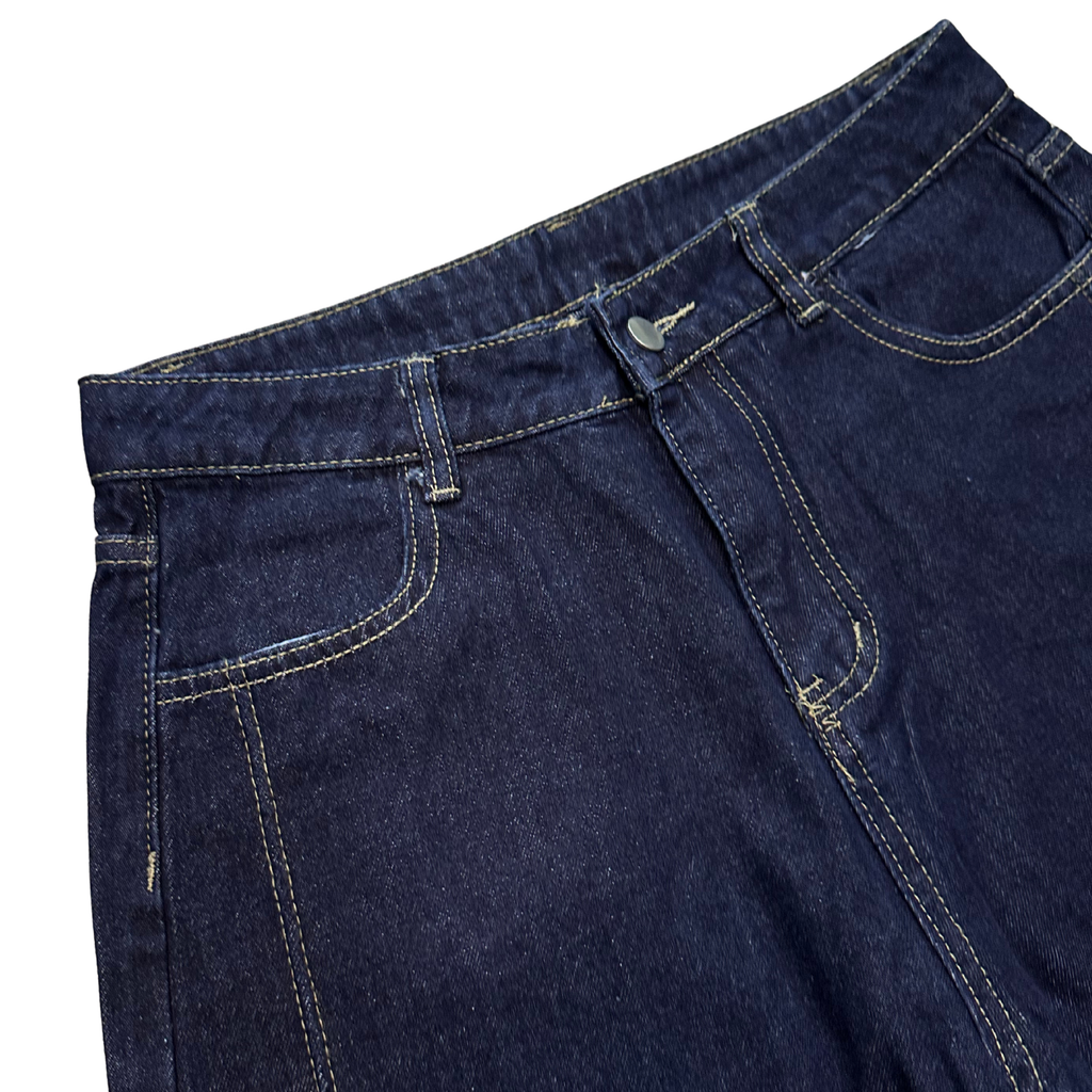 Midnight Straight Wide-Leg Jeans