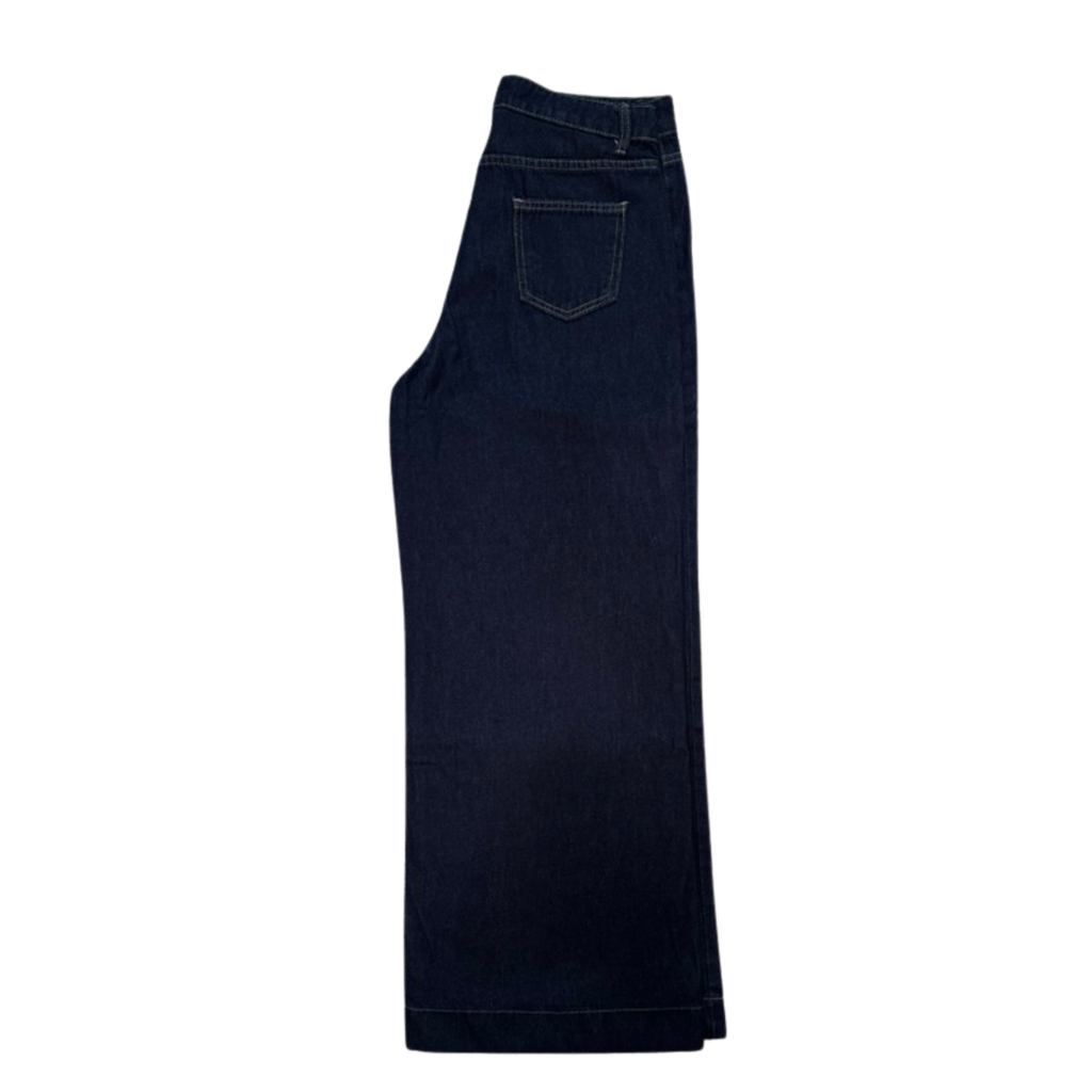 Midnight Straight Wide-Leg Jeans