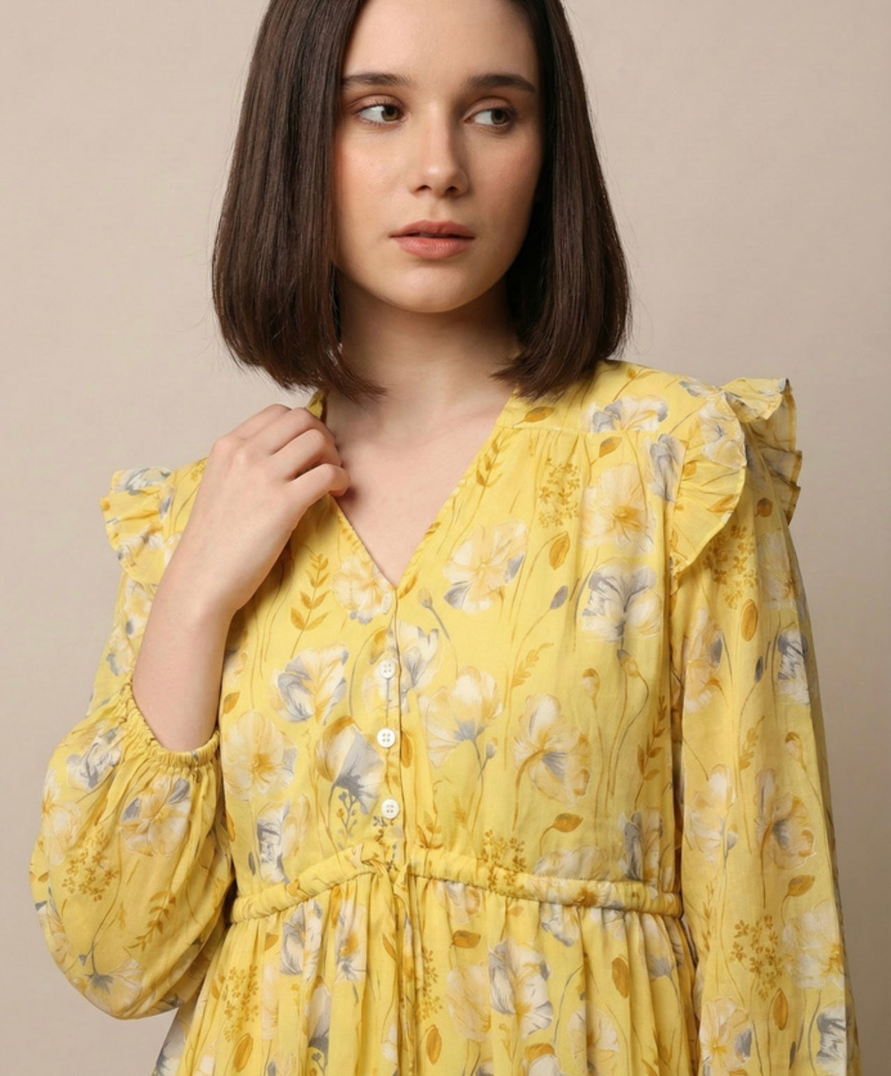 Soft Bloom Casual Midi Dress